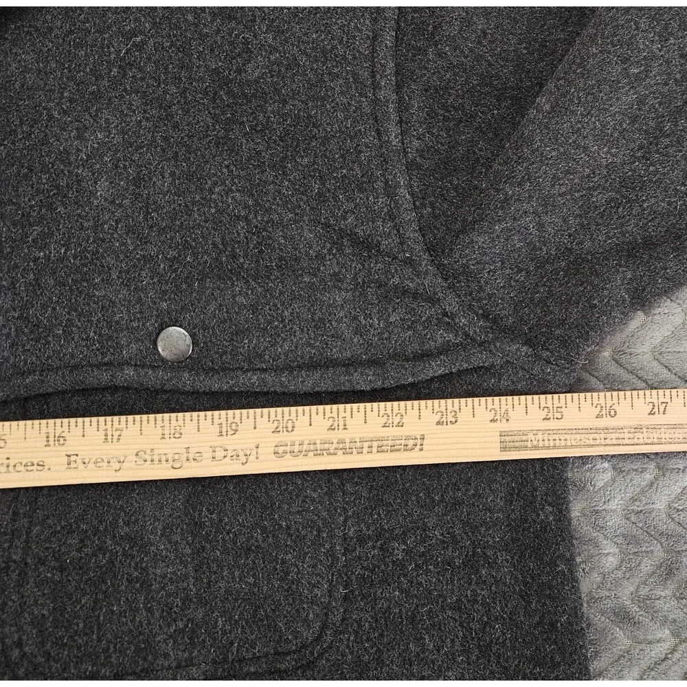 L.L. Bean Men's Size Large Charcoal Grey 3 in 1 Wool Blend Heavy Knit Field Coat